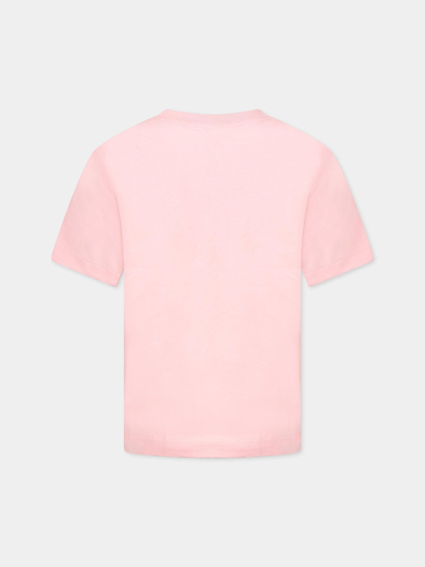 T-shirt rosa per bambina con Teddy bear e logo,Moschino Kids,HUM03R LAA20 50209