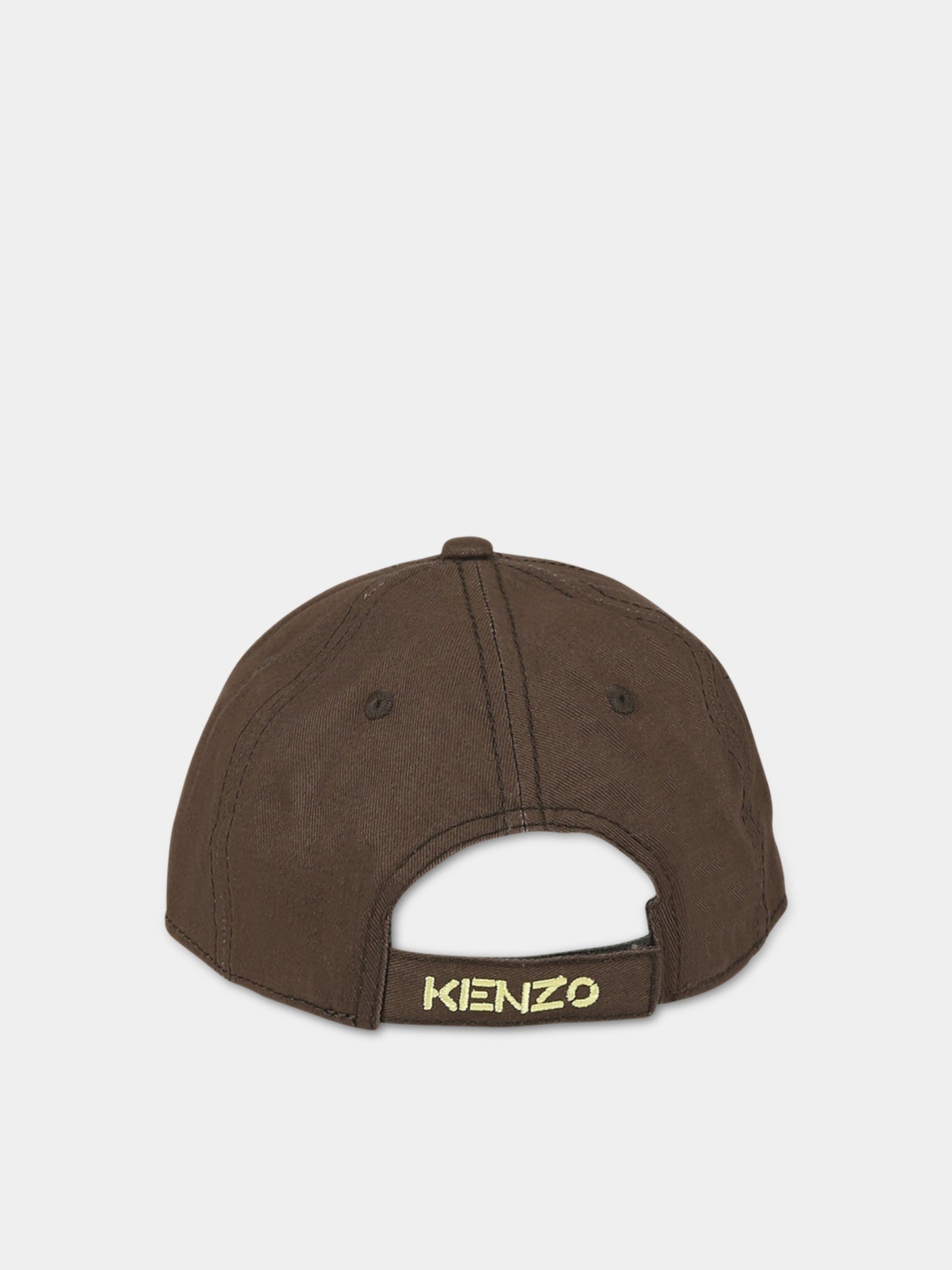 Cappello verde per bambini con logo ed elefante,Kenzo Kids,K51013 655