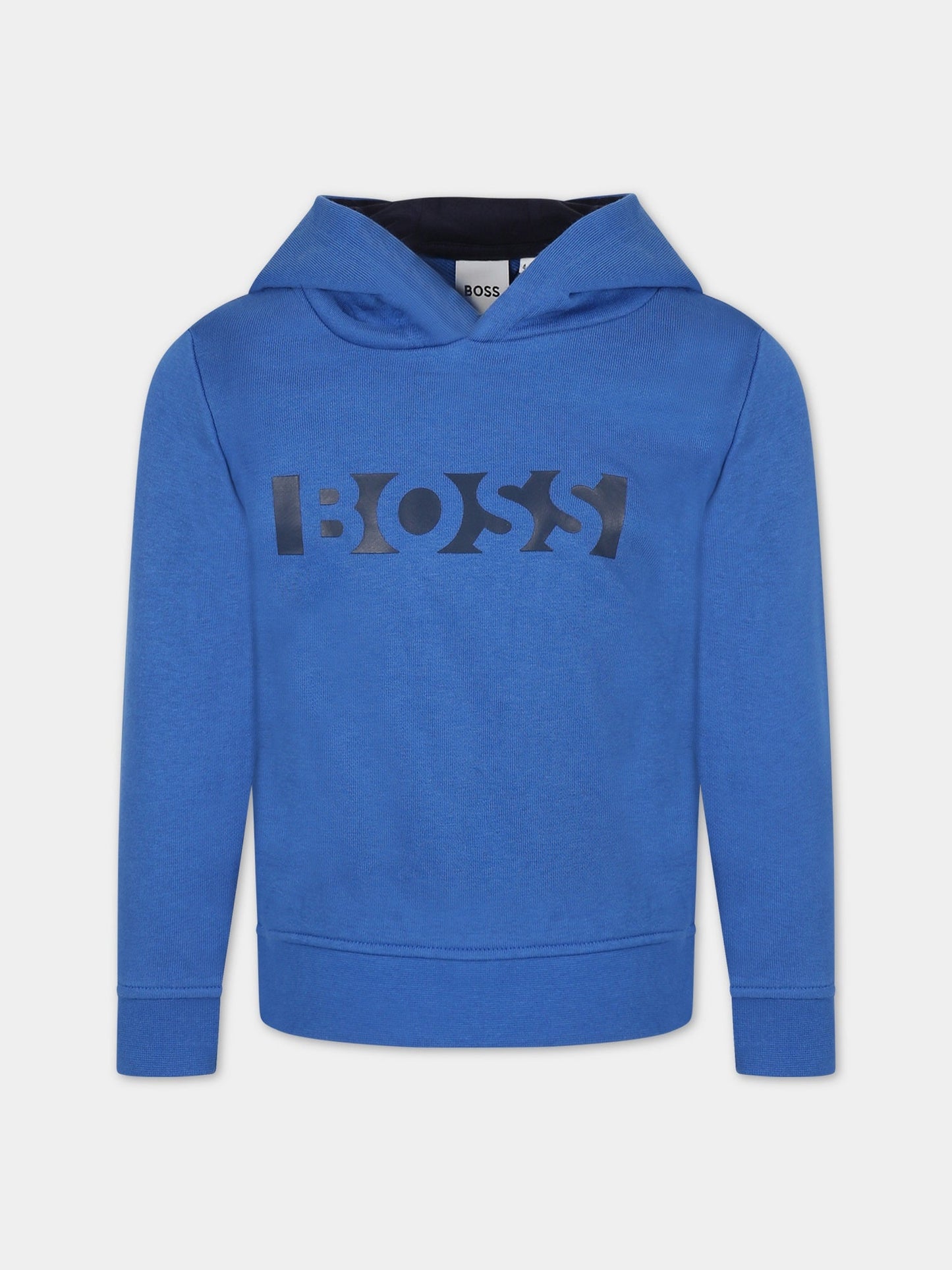 Felpa azzurra per bambino con logo,Hugo Boss,J25N69 871