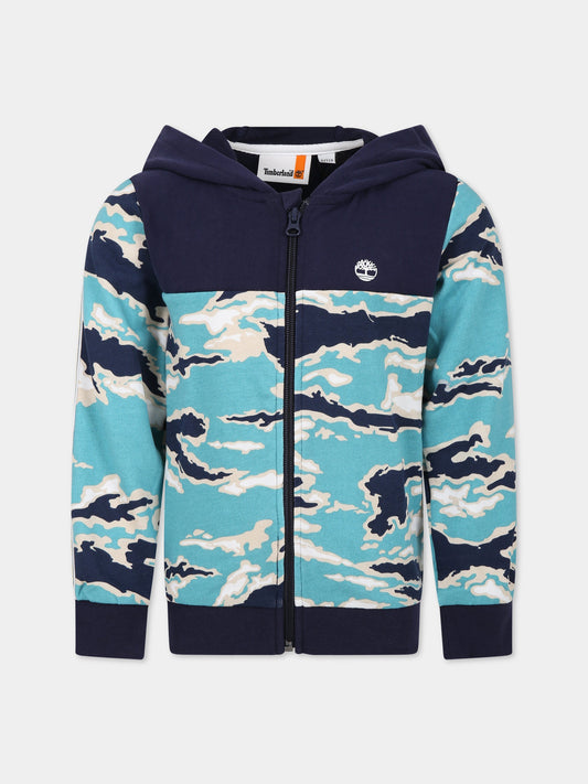 Felpa con cappuccio multicolor per bambino,Timberland,T05K63 79D