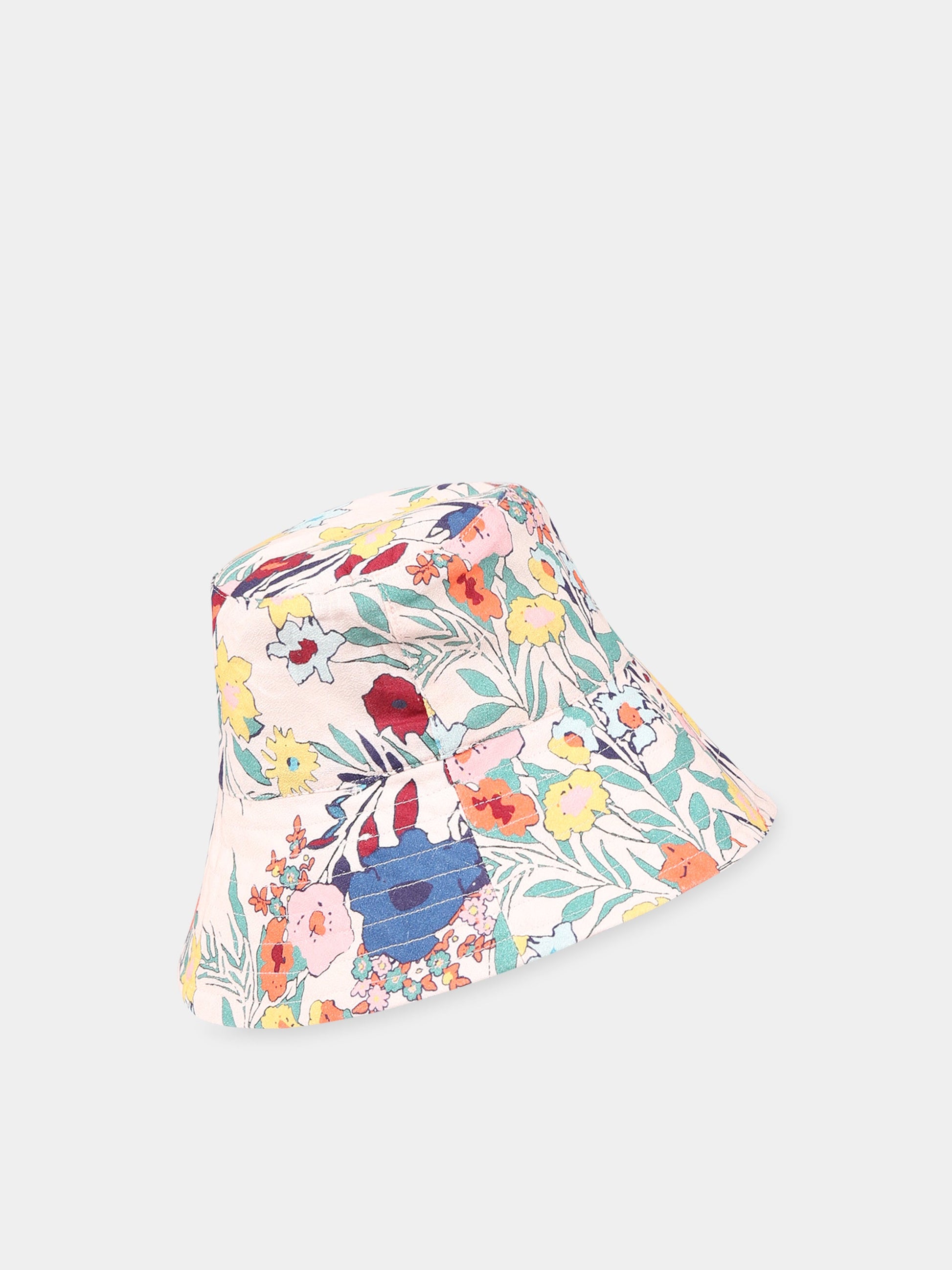 Cloche multicolor per bambina con stampa floreale,Atelier Parsmei,AMO/UNI/ACC/FLO